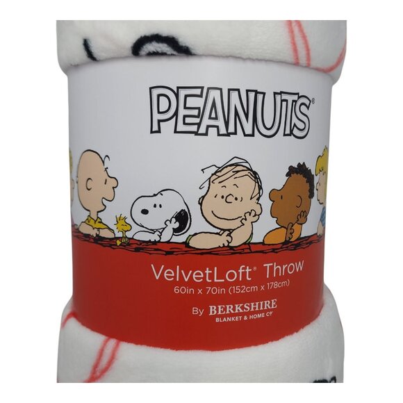 Peanuts Snoopy Plush Throw Blanket Extra Long 60 x 70 in Valentines Day Hearts - Picture 4 of 7